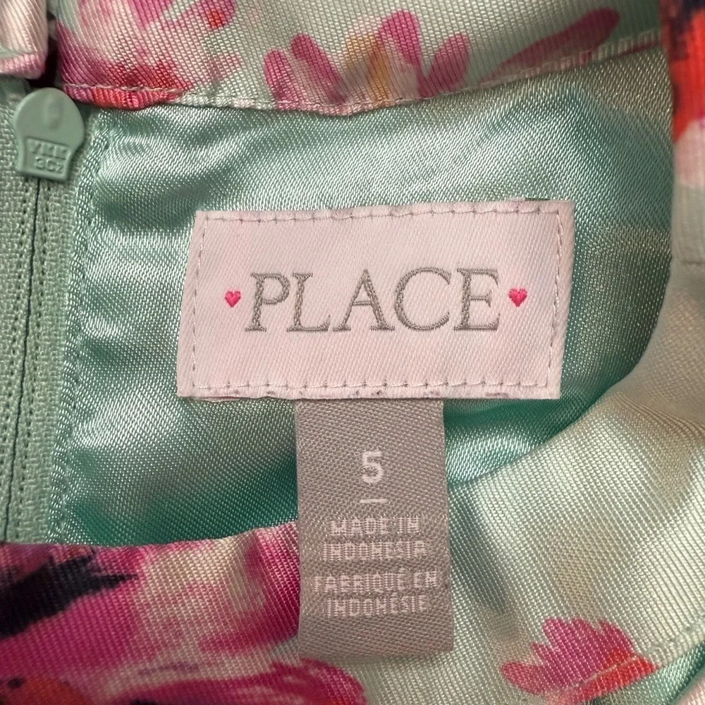 The Children’s Place Mint Floral Kids Dress